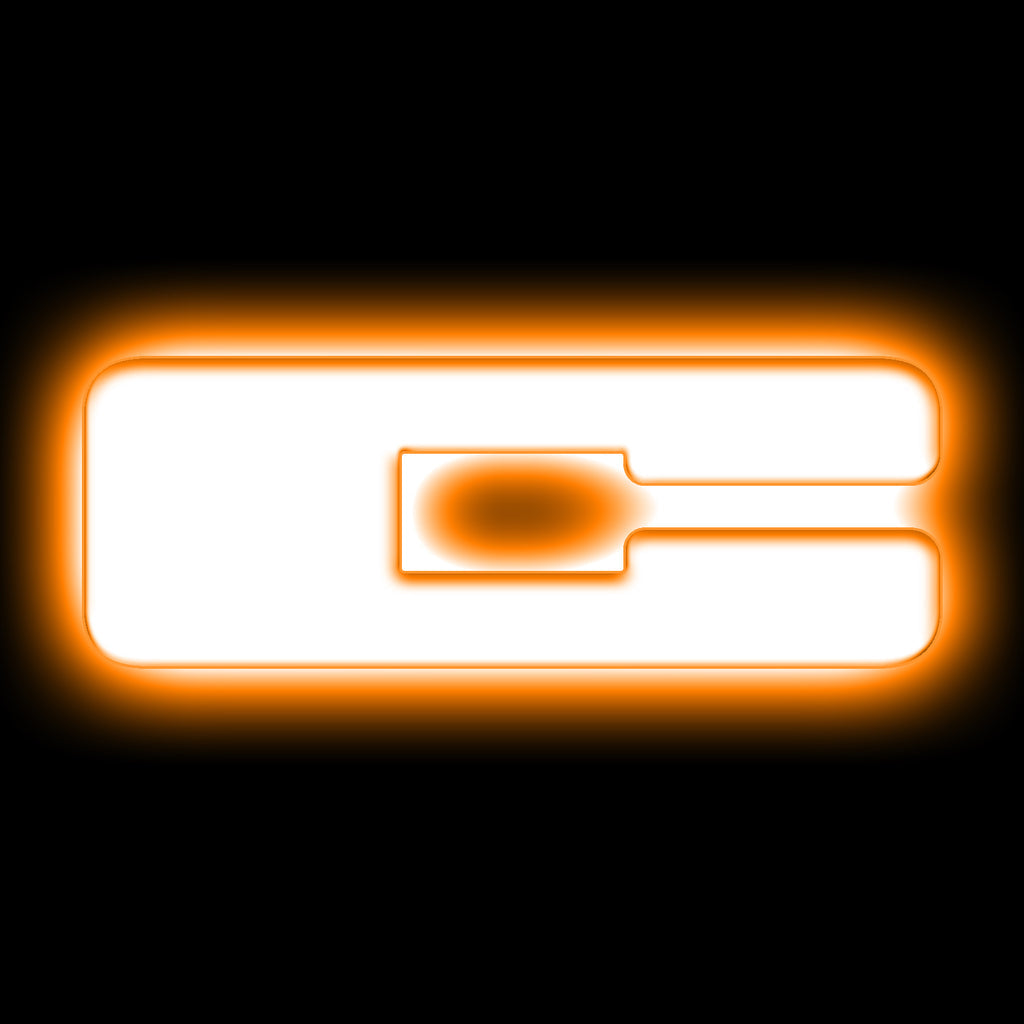 Oracle Lighting 3140-A-001 Single Universal Illuminated Amber Led Letter C With Matte White Finish Letter Badge - Sleek Design - Customized High-End Appearance