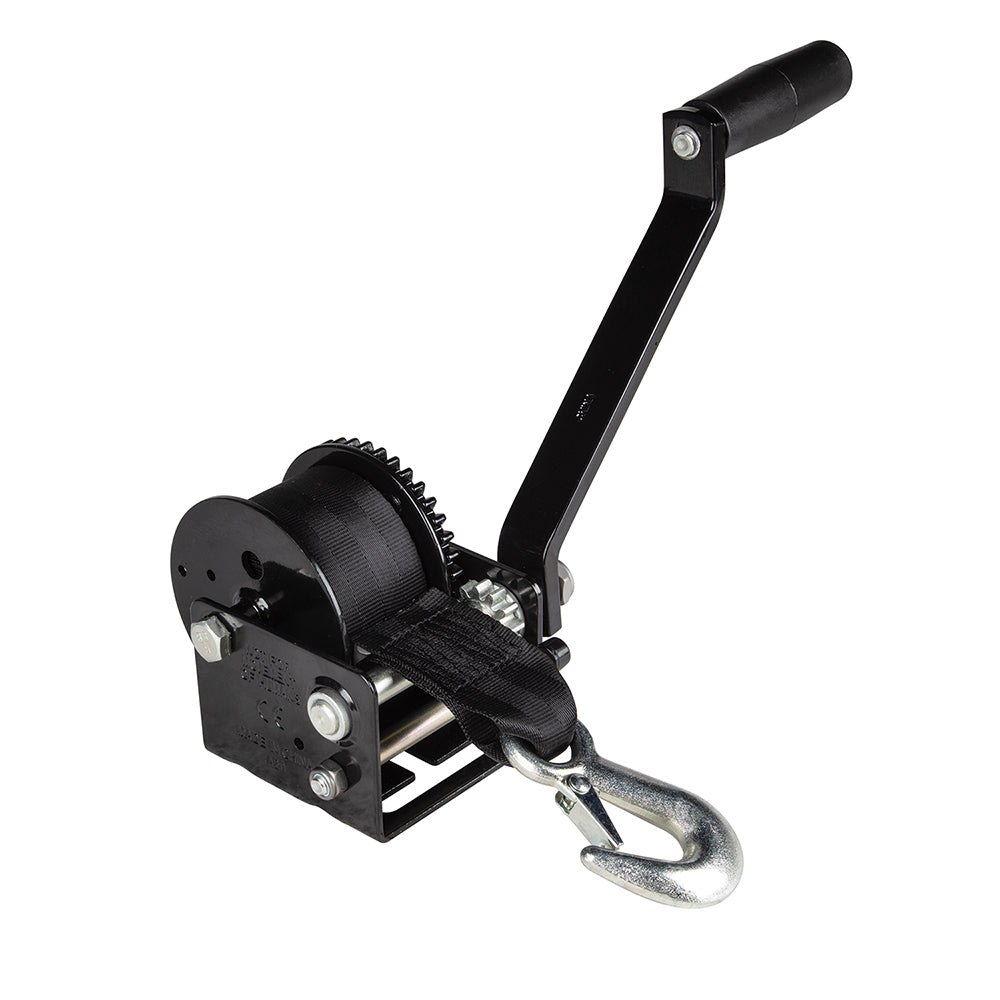 Fulton 142026 Trailer Winch, Single-Speed, 900 Lbs. Capacity, 15 Ft. Strap