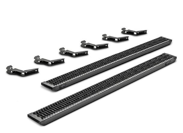 N-Fab Growler Steps For Ram | Cab Length, Rust-Proof Aluminum, Textured Black | Gfd20Cc-Tx | Fits 2019-2024 Ram 2500/3500 (New Body Style) Crew Cab All Beds, Srw/Drw Gas/Diesel
