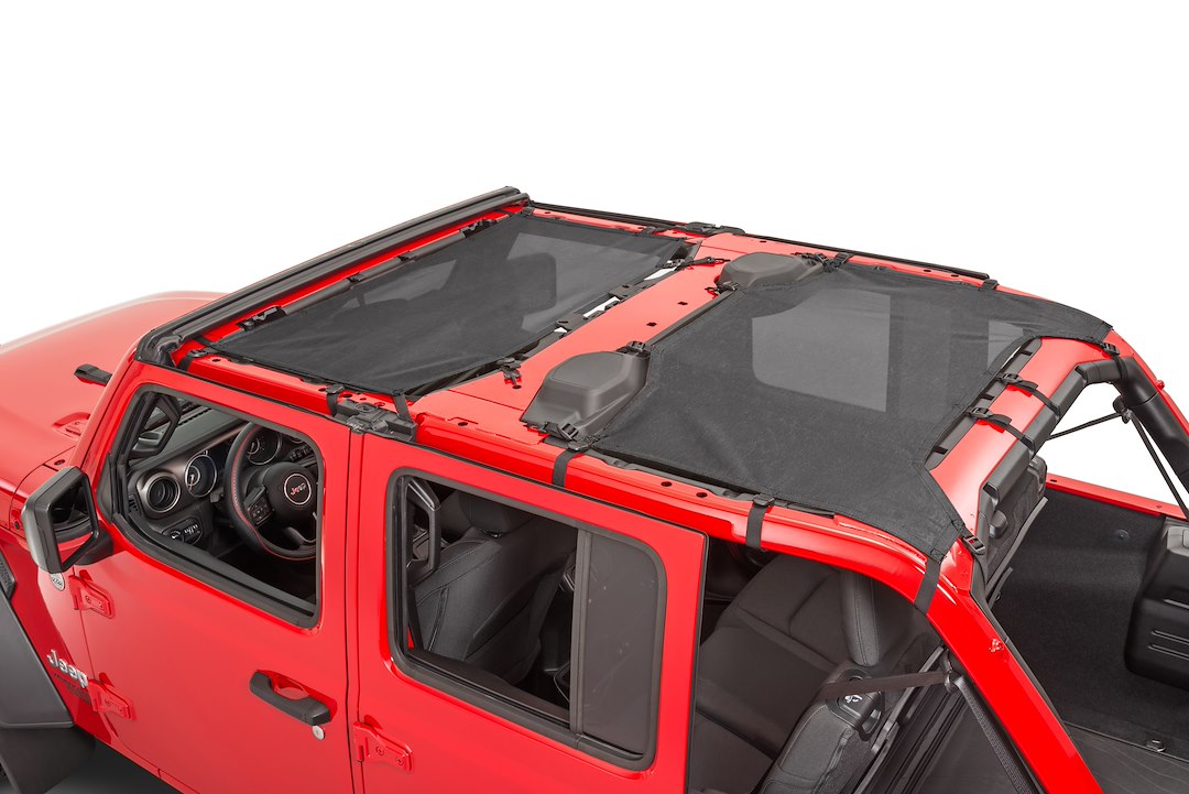 Trailfx Mbt004 Bikini Top Mesh Black Secures To Windshield And Roll Bar 1 Pc