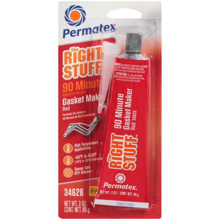 Permatex 34628 Right Stuff 90 Minute Red High Temperature Gasket Maker, 3 Oz