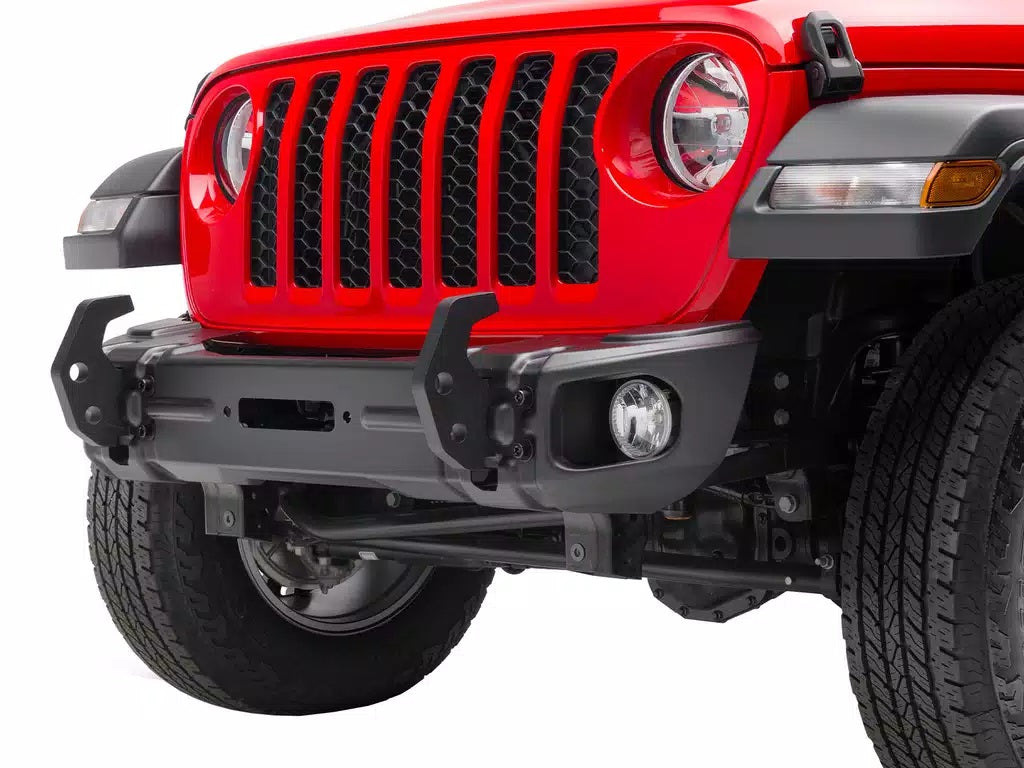 Rugged Ridge Arcus Bumper, Front For Jeep Wrangler/Gladiator | Stubby, Steel, Black | 11549.04 | Fits 2018-2025 Jeep Wrangler Jl; 2020-2025 Jeep Gladiator Jt