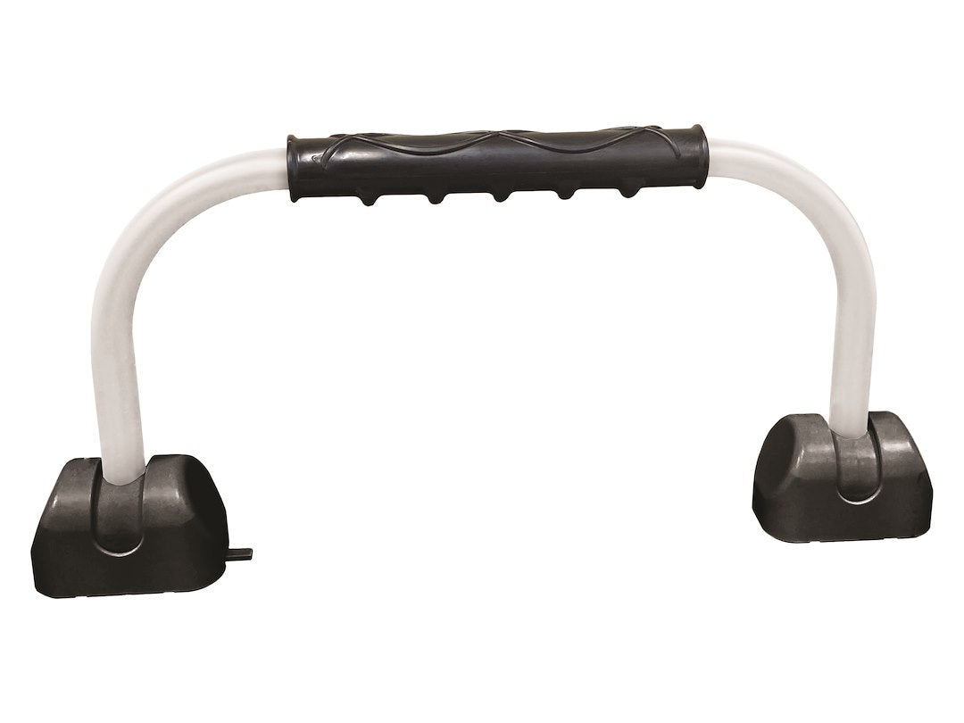 Rv Designer R122 Gripsafe Handrail Assist - Locking Folding Aluminum Grab Handle With Notched Grip - Safe Entry Assist For Rv Door - Easy Installation, 22 Inch, White