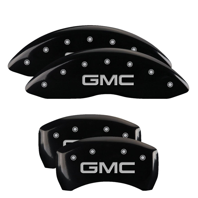 Mgp Caliper Covers 34218Sgmcbk Gmc Black Powder Coat Finish, Silver Characters, Set Of 4