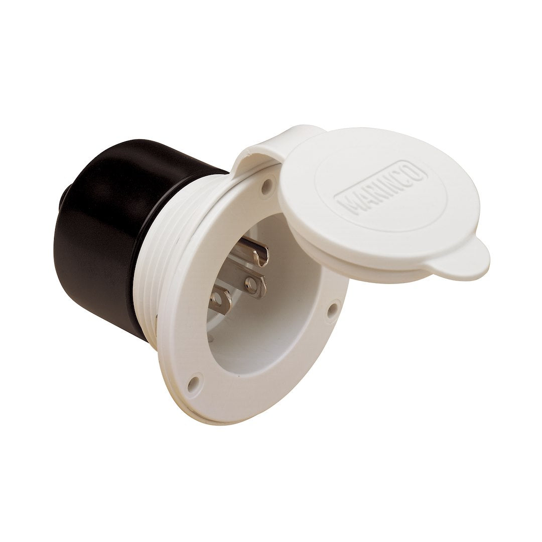 Parkpower By Marinco 150Bbiw.Rv Rv Front Mount 15 Amp, 125V Black Power Inlet