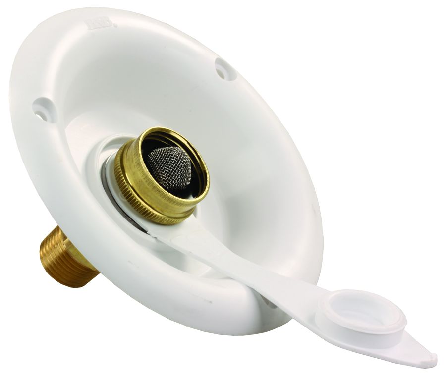 Jr Products 321-B-26-A Polar White City Water Dish With 1/2 Mpt