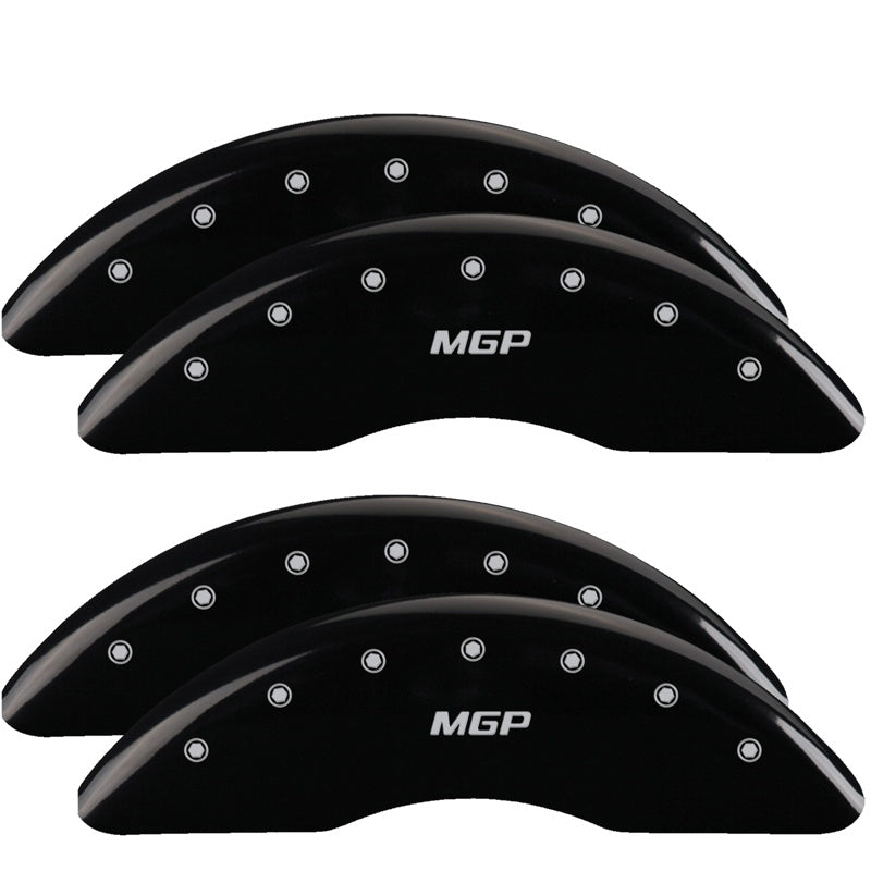 Mgp Caliper Covers 23239Smgpbk Mgp Black Powder Coat Finish, Silver Characters, Set Of 4