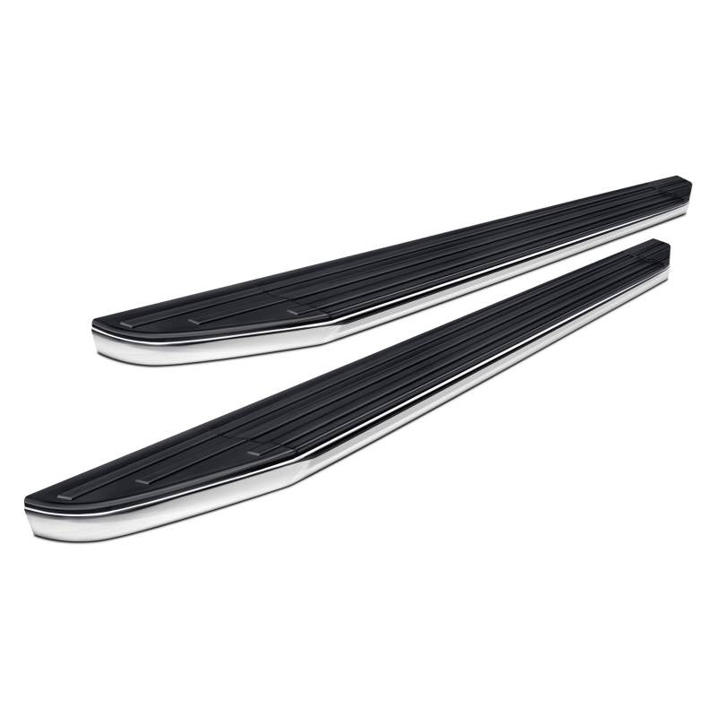Black Horse Premium Running Boards Black Compatible With 2019-2025 Ram 1500 Crew Cab (Excl. 2019-2025 Ram 1500 Classic) -Pr-R285
