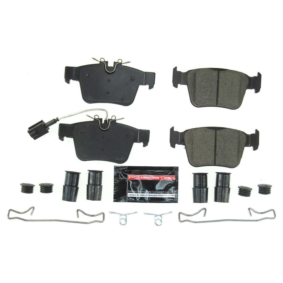 Power Stop Z23-1989 Rear Z23 Evolution Sport Carbon Fiber Infused Ceramic Brake Pads With Hardware For Alfa Romeo Giulia 2017-2023, Alfa Romeo Stelvio 2018-2021 [Model Specific]