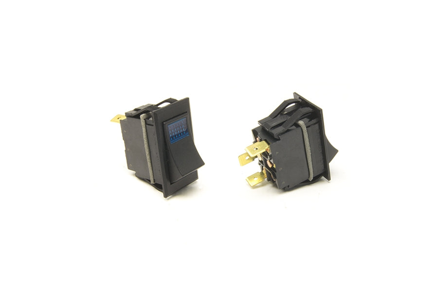 Painless 80405 Blue Lighted Rocker Switch , Black