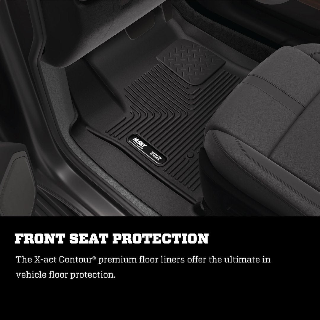 Husky Liners X-Act Contour Floor Mats | Fits 2020-2021 Ford Escape | 2Nd Row, 1-Pc Black - 54931