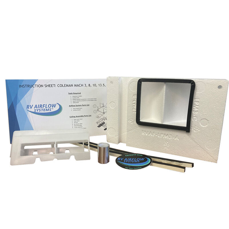 Rv Airflow Systems For Shallow Plenum Coleman Mach 3, 10, 15, Q Ac Diverter – Increase The Volume Of Air From Your Ac Into Your Hot Rv, Making You Colder Faster– Vent Filter Accessory Replacement Unit