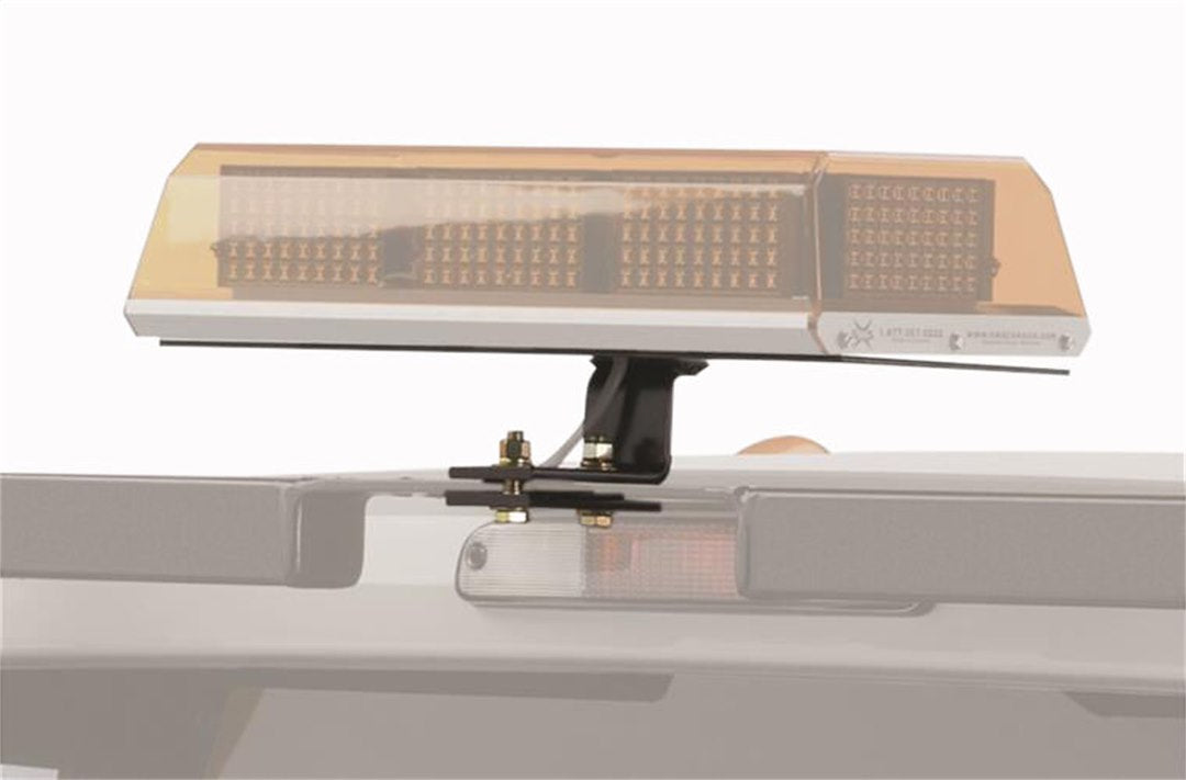Realtruck Backrack Light Bracket, 16X7 Base | Rectangle, Center Mount, Black | 91002Rec | Universal W/Backrack Frame'S