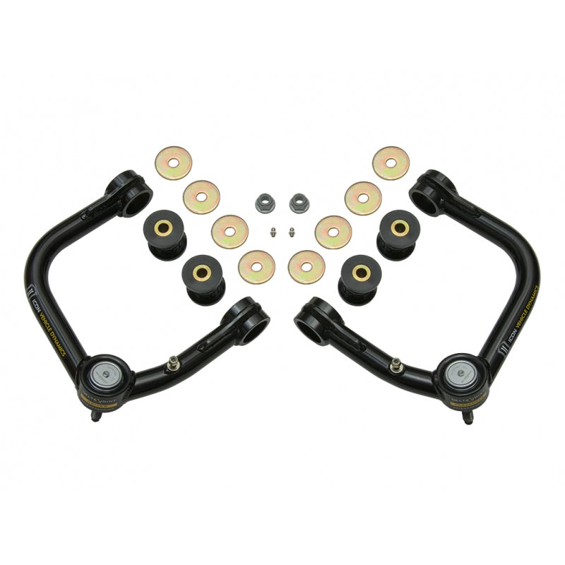 ICON Tubular Upper Control Arm Kit with Delta Joint, Compatible with 2005-Up Toyota Tacoma, Alloy Steel, Model 58450DJ, Multi Color