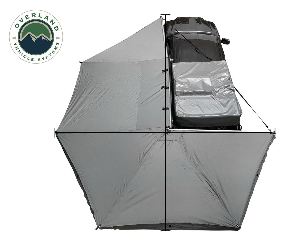 Overland Vehicle Systems Nomadic Awning 270 - Gray Polycotton, Model 19529907
