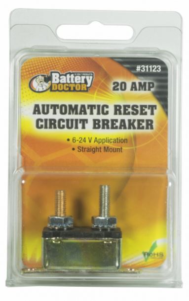 Wirthco Engineering 31123 In-Line Bracket Stud Mount Circuit Breaker, 1 Pack