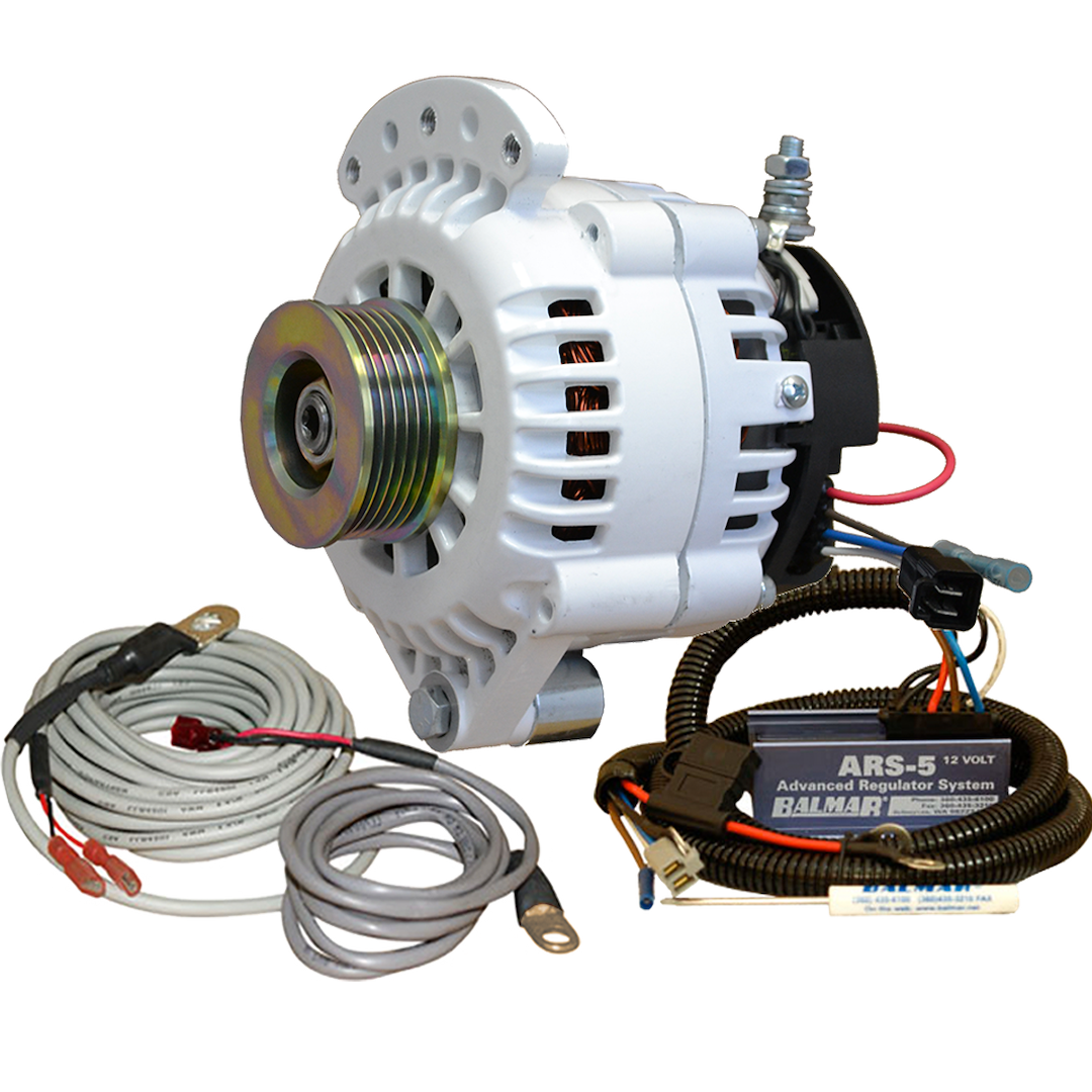 Ballard Commercial Industries, Inc. 621-Vup-120-K6 Balmar Alternator 120 Amp 12V Single Foot Ars Regulator Temp Sensor Single K6 Pulley