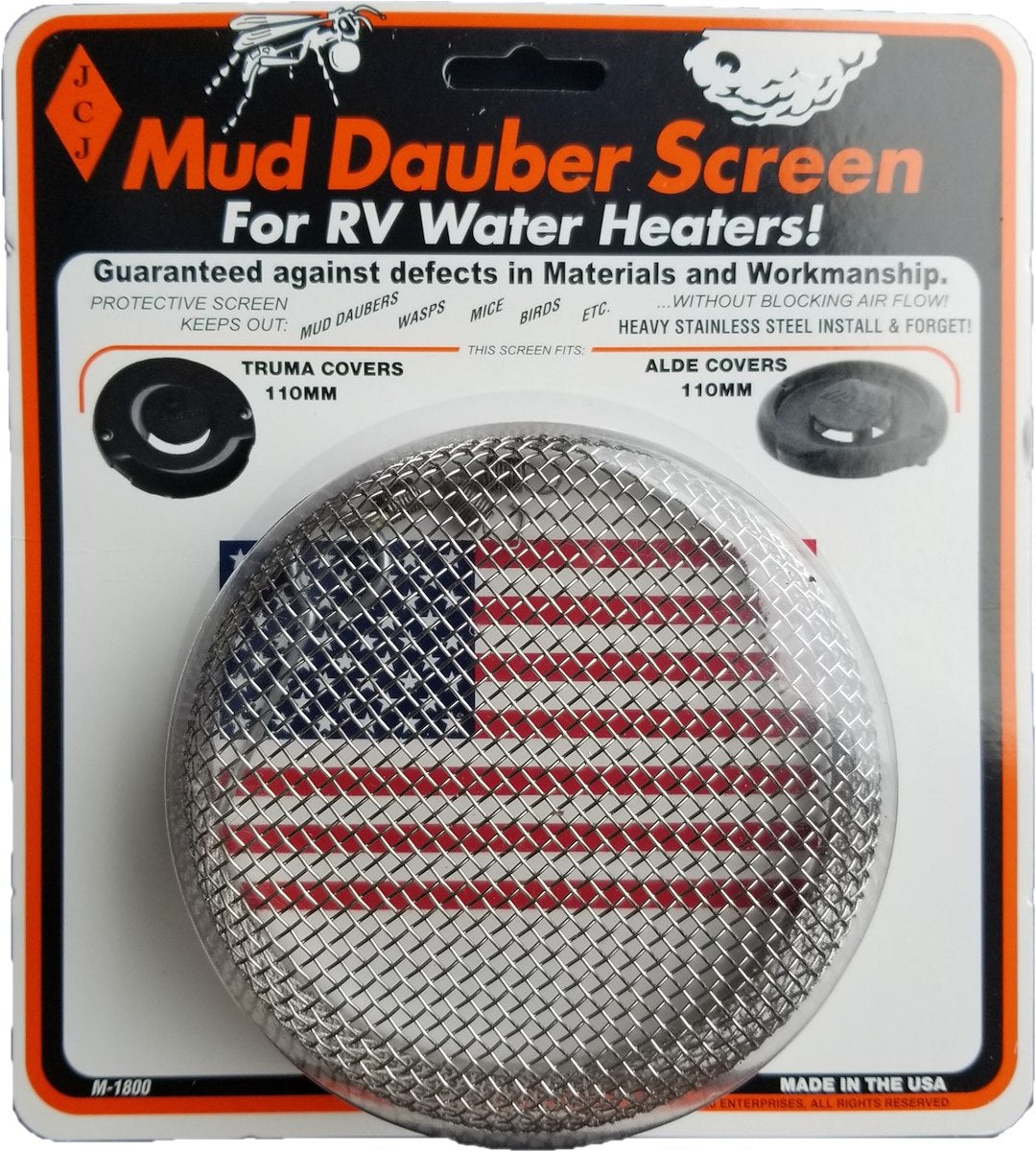 Jcj Enterprises M-1800 Mud Dauber Screen For Truma And Alde Water Heaters 110 Mm (Airstream)