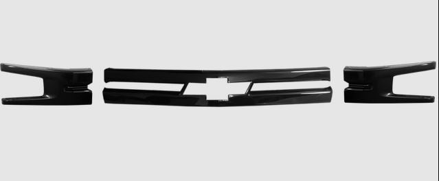 Trim Illusion Tape On Gloss Black Front Grille Car Grill Trim Cover Insert Overlay Guard Compatible With Chevrolet Silverado 1500 Lt/Ltz/Rst/Lt Trail Boss 2019-2021, Abs6560Blk