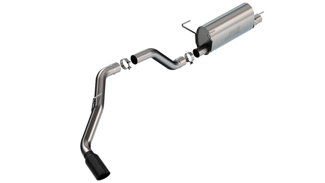 Borla Cat-Back Exhaust System for 2019 Ram 2500/3500 V8, T-304 Stainless Steel, S-Type Sound, Single Right Rear Exit, 5" Black Chrome
