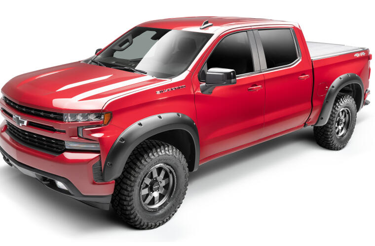 Bushwacker Forge Pocket/Rivet Style Front & Rear Fender Flares | 4-Piece Set, Black, Textured Finish | 48108-08 | Fits 2017-2020 Chevrolet Colorado W/ 5' Bed