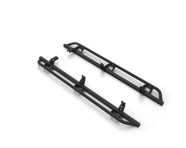 Realtruck Trail Sliders For Ford Bronco | Full Length, Heavy Duty 2' Tubing, Textured Black | Tsf214B-Tx | Fits 2021-2024 Ford Bronco 4 Door Suv, Srw Gas