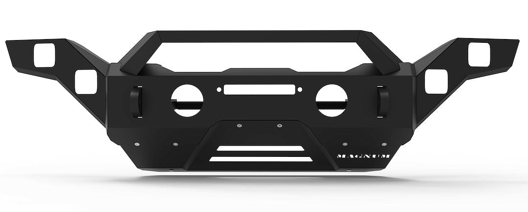 Magnum Front Bumper Winch Rt Style Guard Black For 2018-2025 Jeep Wrangler Jl/Jlu And Jeep Gladiator
