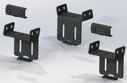 Road Armor - 05-20 Nissan Frontier Treck Drill-Less Rack Base Mounting Bracket Kit - Tex Blk (505Brs-Brktkit)