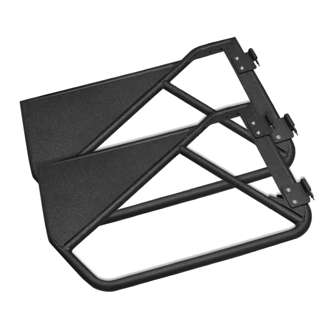 Trailfx J051FD Door - Tubular Lower Half, Textured Powder Coated Black, Alloy Steel, Qty 2