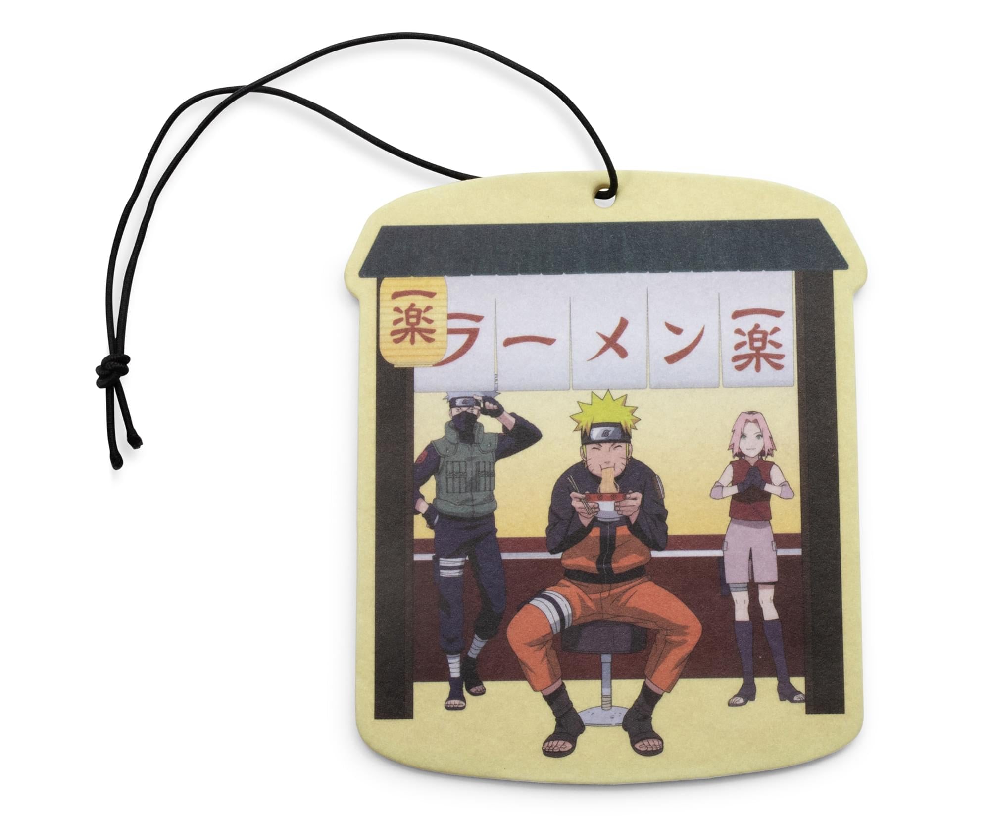 Just Funky Naruto: Shippuden Ichiraku Ramen Shop Air Freshener Hanging | New Car Scent Car Air Freshener | Anime Car Accessory | Odor Eliminator For Car Or Home | Naruto-Themed Air Freshener For Fans