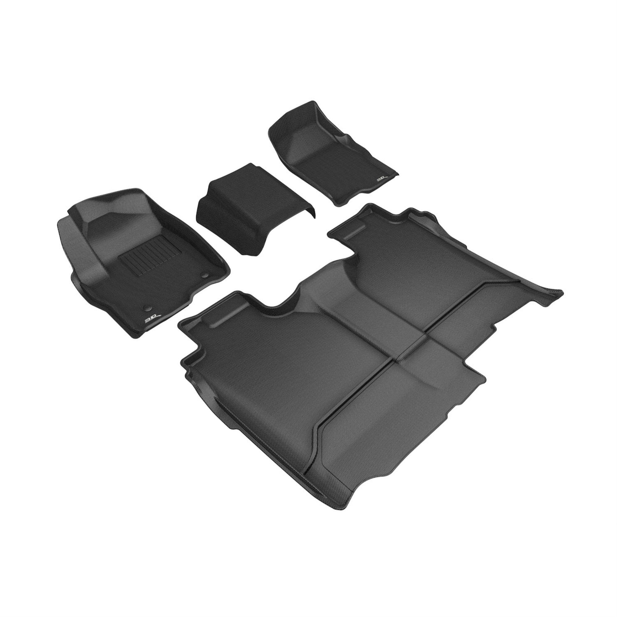 3D MAXpider GMC SIERRA 1500 / CHEVROLET SILVERADO 1500 CREW CAB 6SEAT 20192022 KAGU BLACK R1 R2 (R1 3PCS DESIGN)