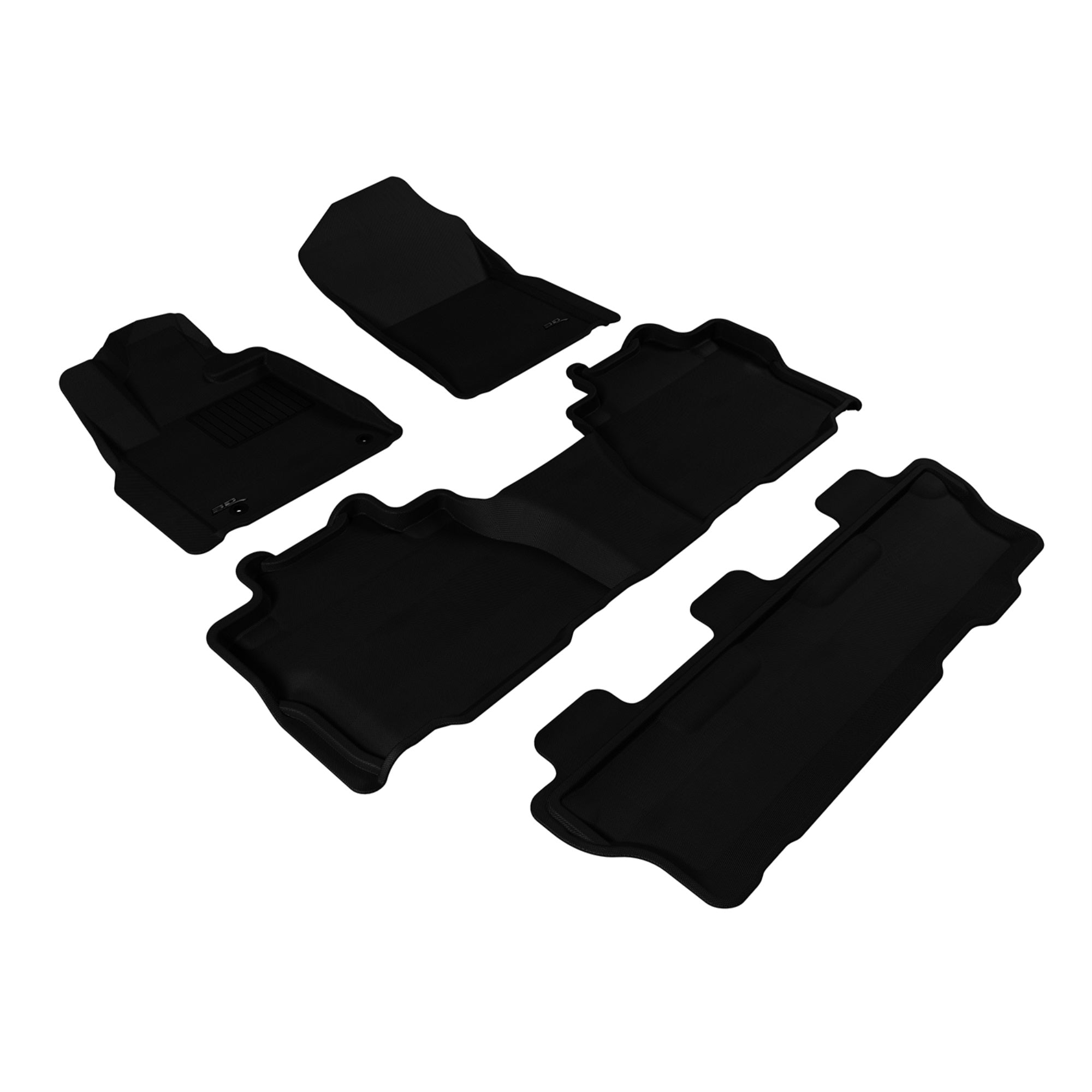 3D Maxpider Toyota Sequoia With Bench 2Nd Row 2012-2022 Kagu Black R1 R2 R3