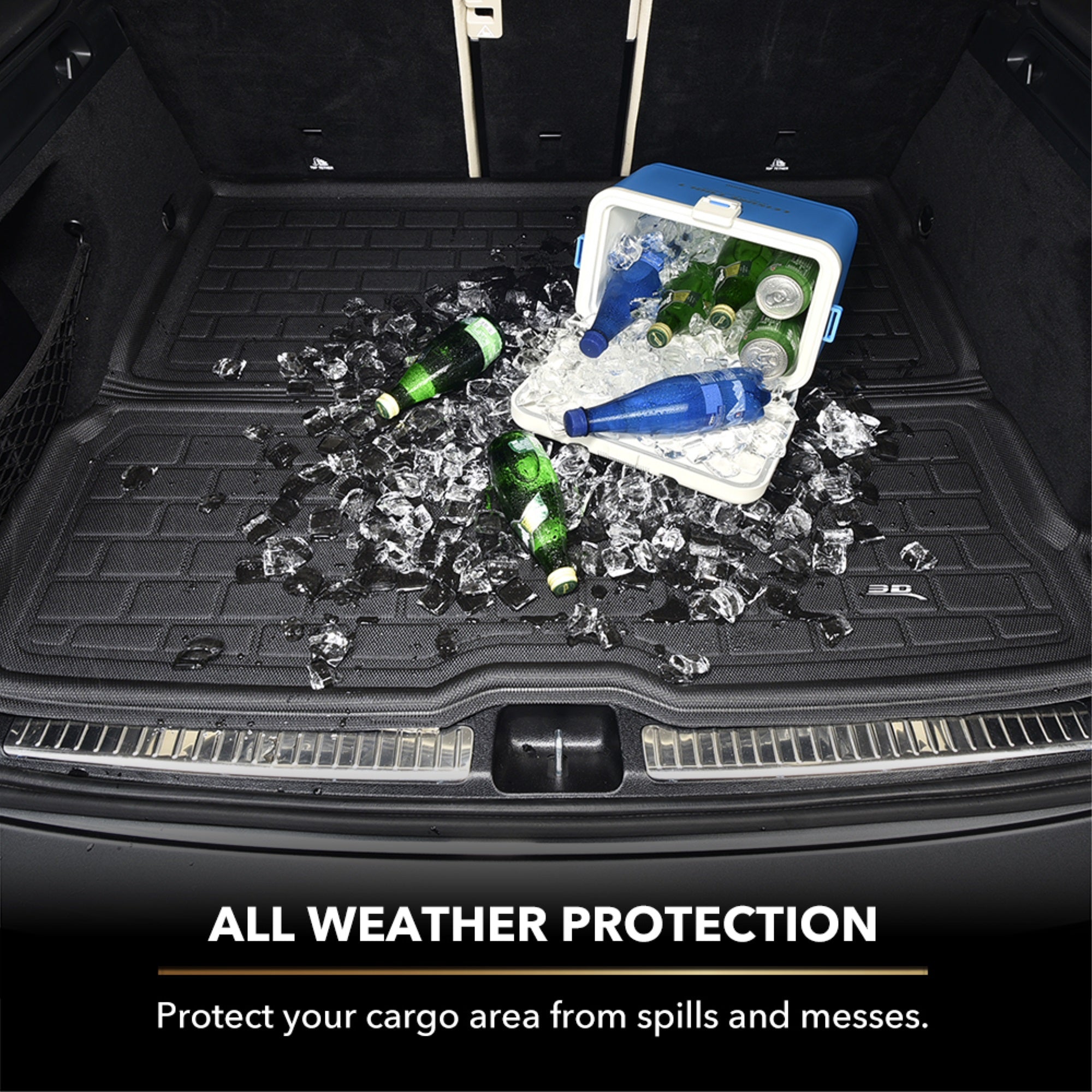 3D Maxpider Honda Civic Sedan 2006-2011 Kagu Black Cargo Liner