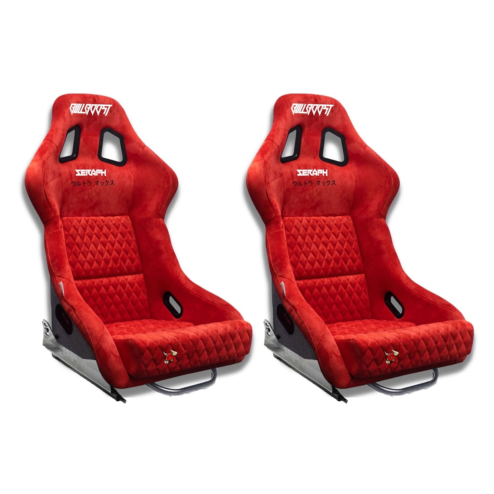 Bull Boost Adjustable Racing Lowered Ultra Max Bucket Seat w/ Seat Rails