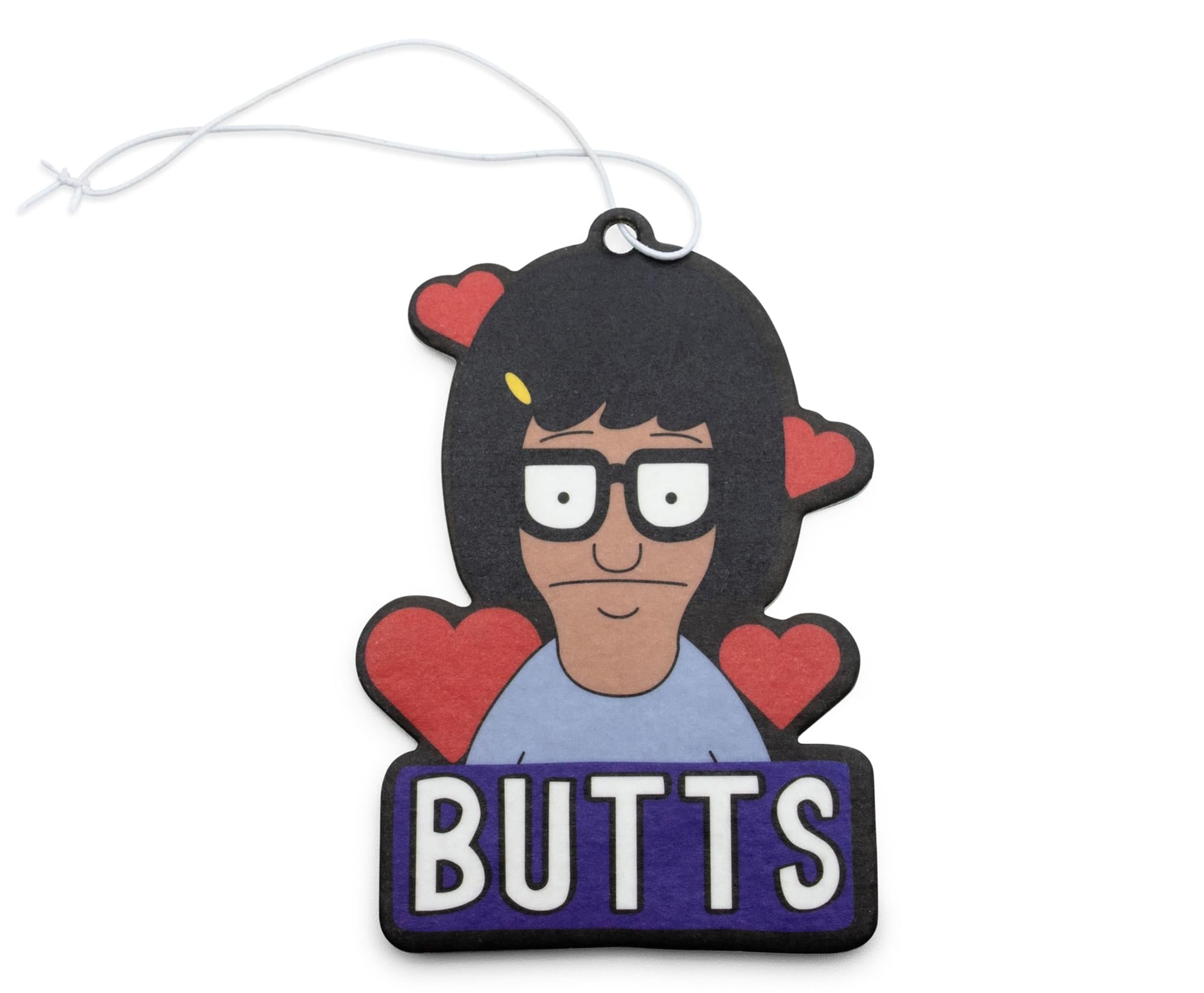 Bob'S Burgers Tina Belcher Butts Air Freshener, Vanilla Scent | Odor Eliminator For House, Car, Office | Clean Room Fresheners, Long-Lasting Fragrances | Novelty Gifts And Collectibles