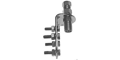 FIRESTIK  SS24A STAINLESS STEEL SIDE MOUNT  WITH K4A SO239 STUD