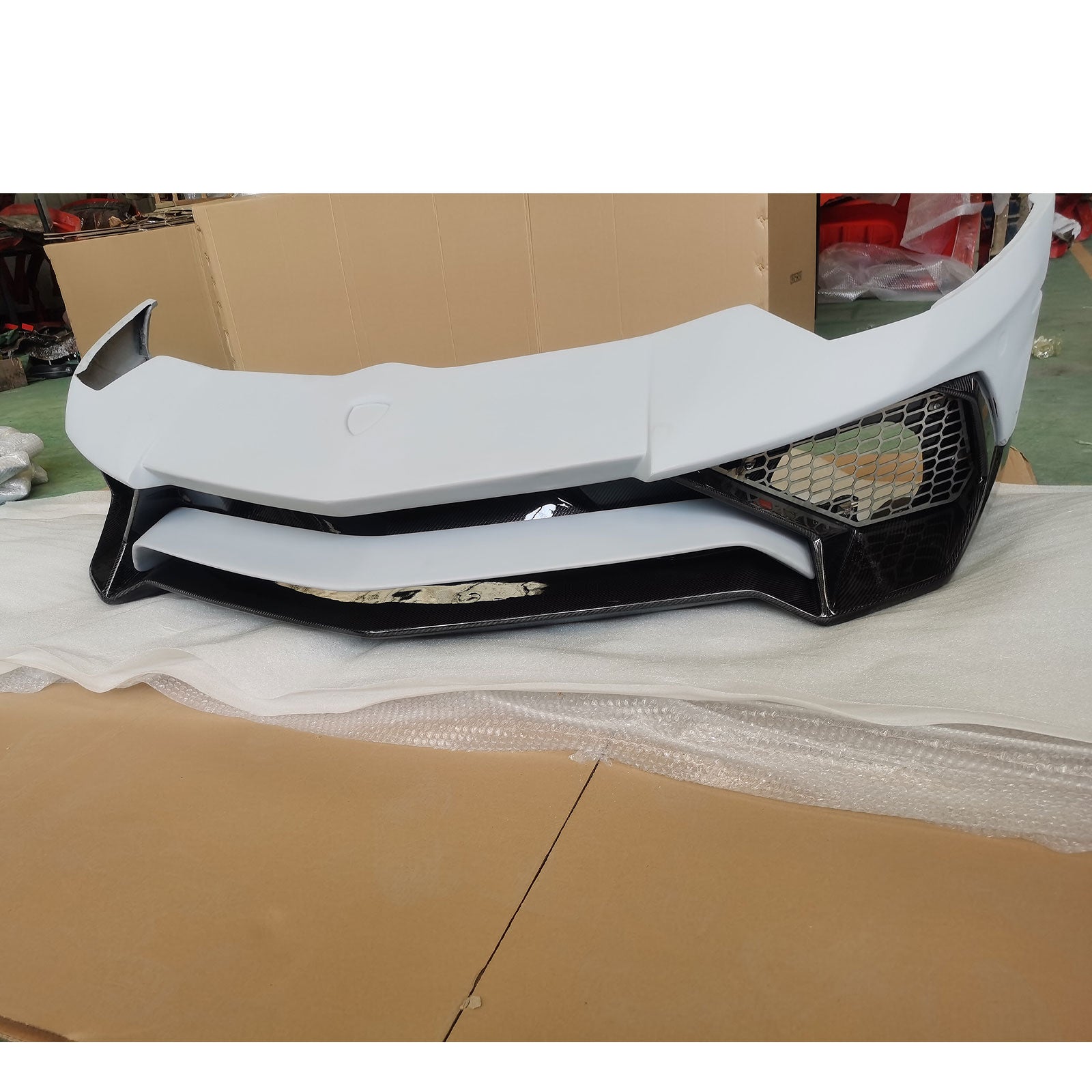 LP750 SV Style Semi Carbon Fiber Front Bumper for Lamborghini Aventador LP700 LP720 Upgrade