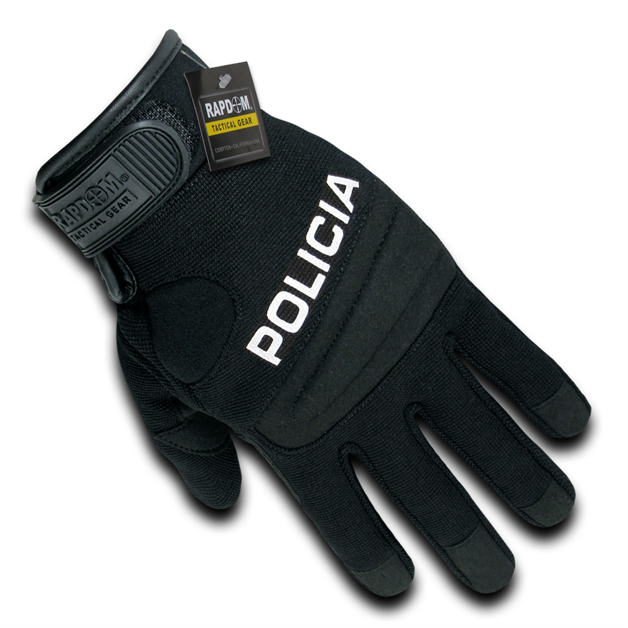 Digital Leather Glove, Policia, Black,Xl