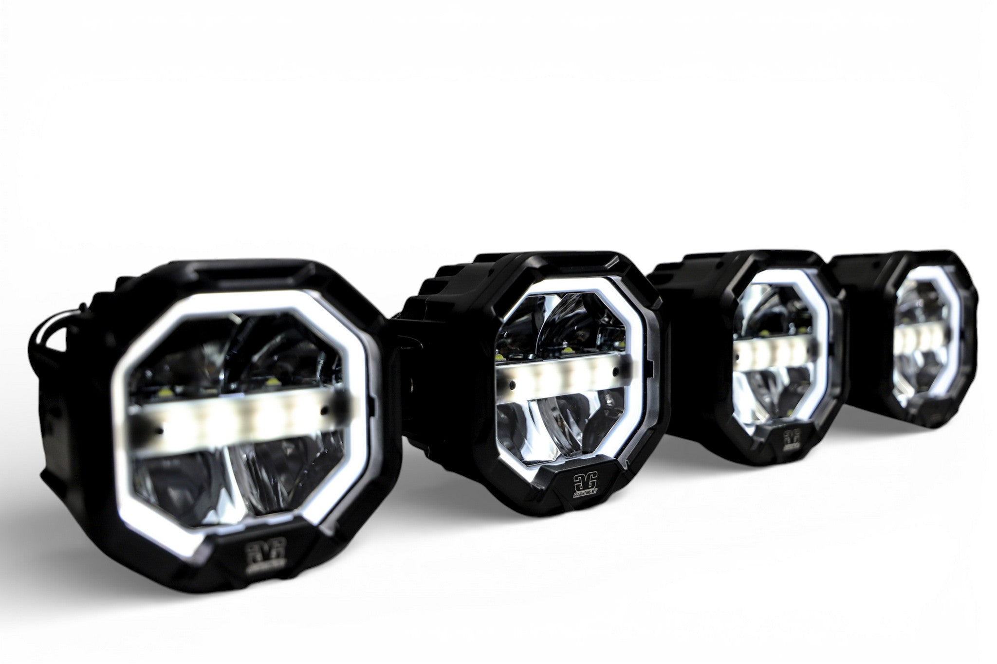 7 Light U-Con Interlocking Off Road LED Pod With Amber or White DRL Running Light