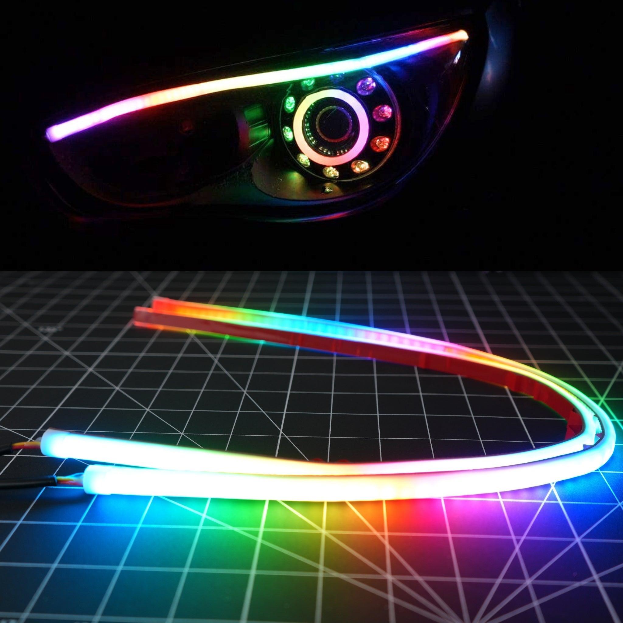 Universal Flexible Multicolor DRL Tube Strips | RGBW & Flow Series