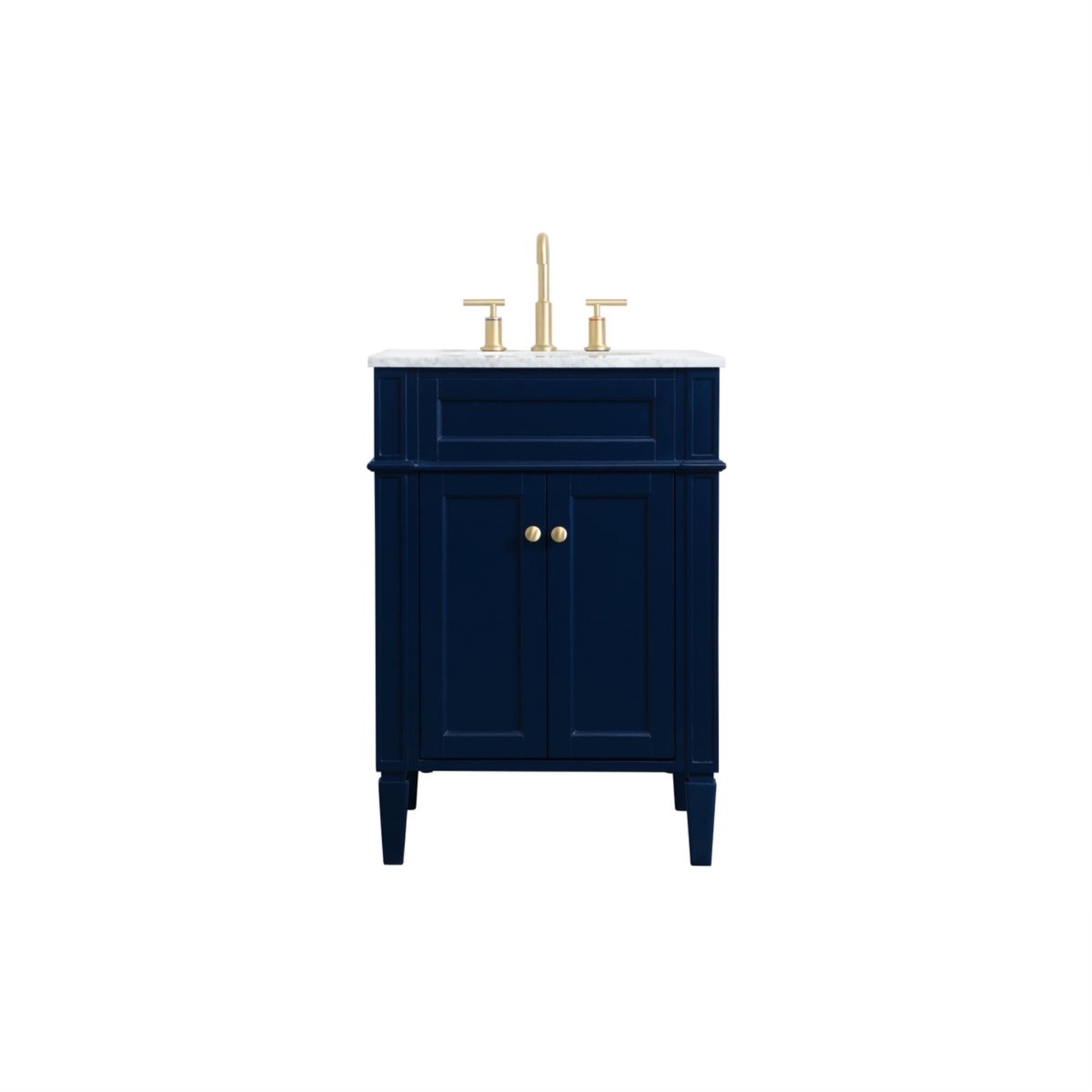 24 inch single bathroom vanity in blue