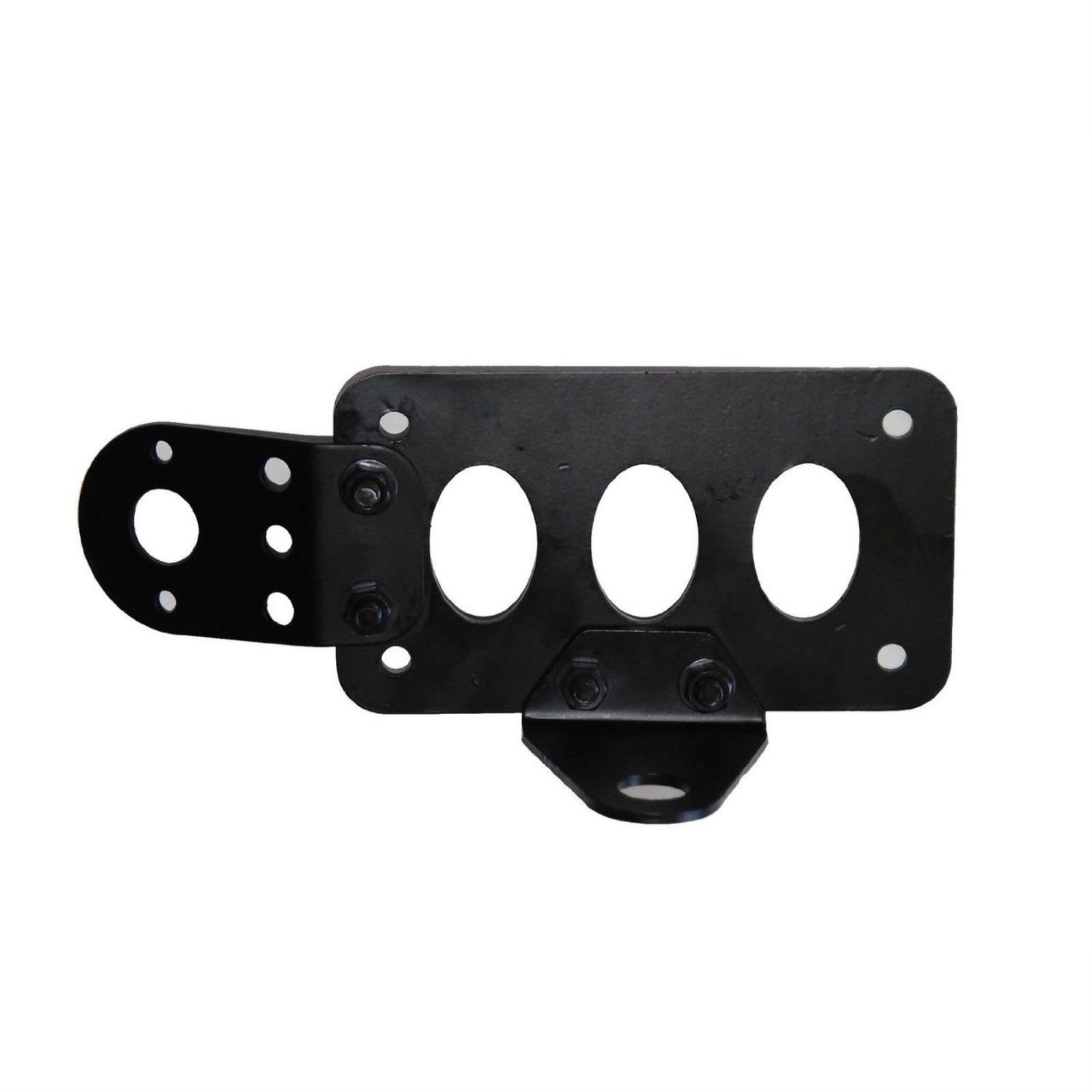 (W) Axle Mount Plate Holder Motorcycle Side License Tail Light Relocator Custom Cafe