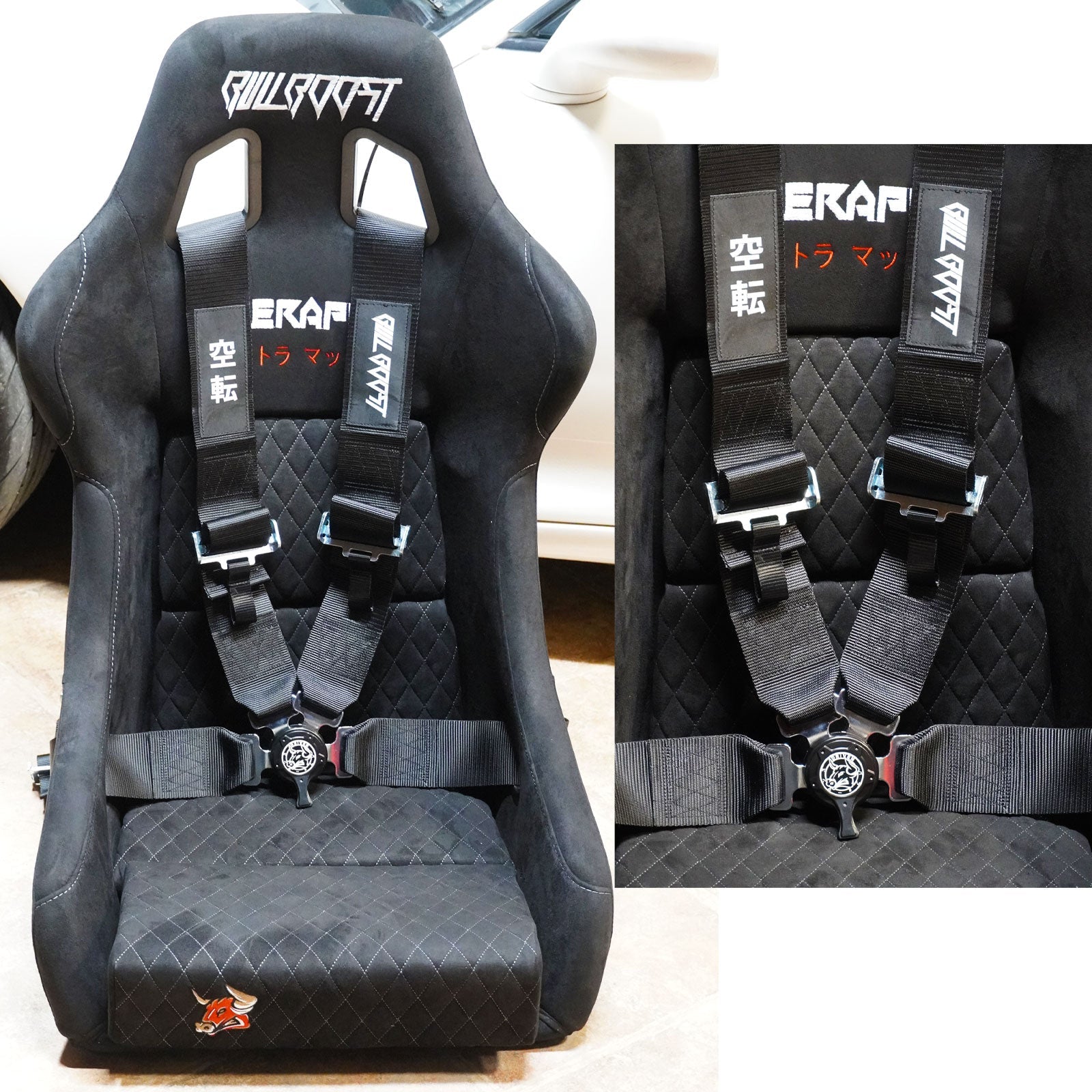 Bull Boost Universal 4 Point Camlock Quick Release Racing Seat Belt Harness