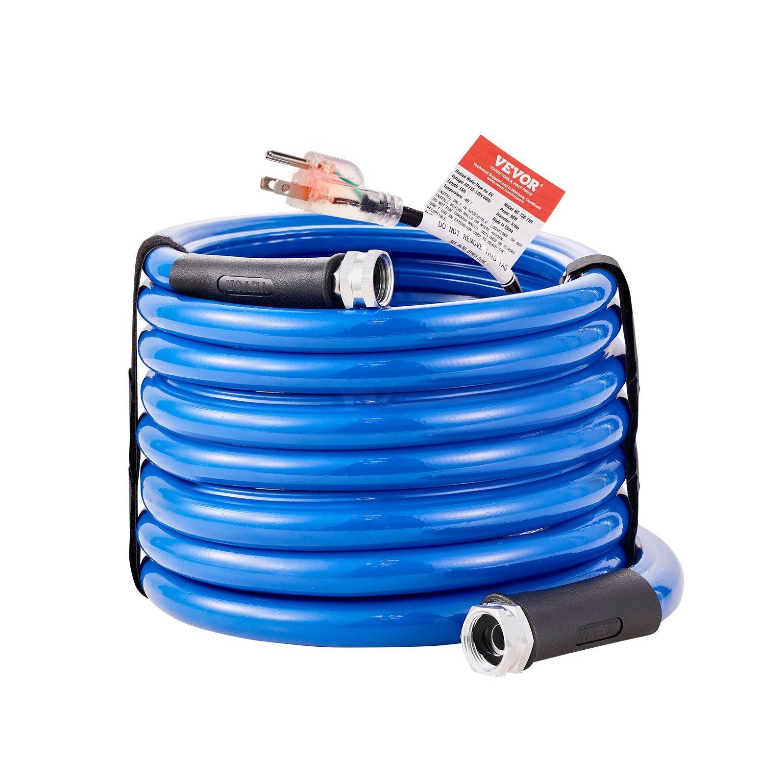 VEVOR 25ft Heated Water Hose for RV, Heated Drinking Water Hose Antifreeze to -45F, Automatic Self-regulating, 5/8 I.D. with 3/4