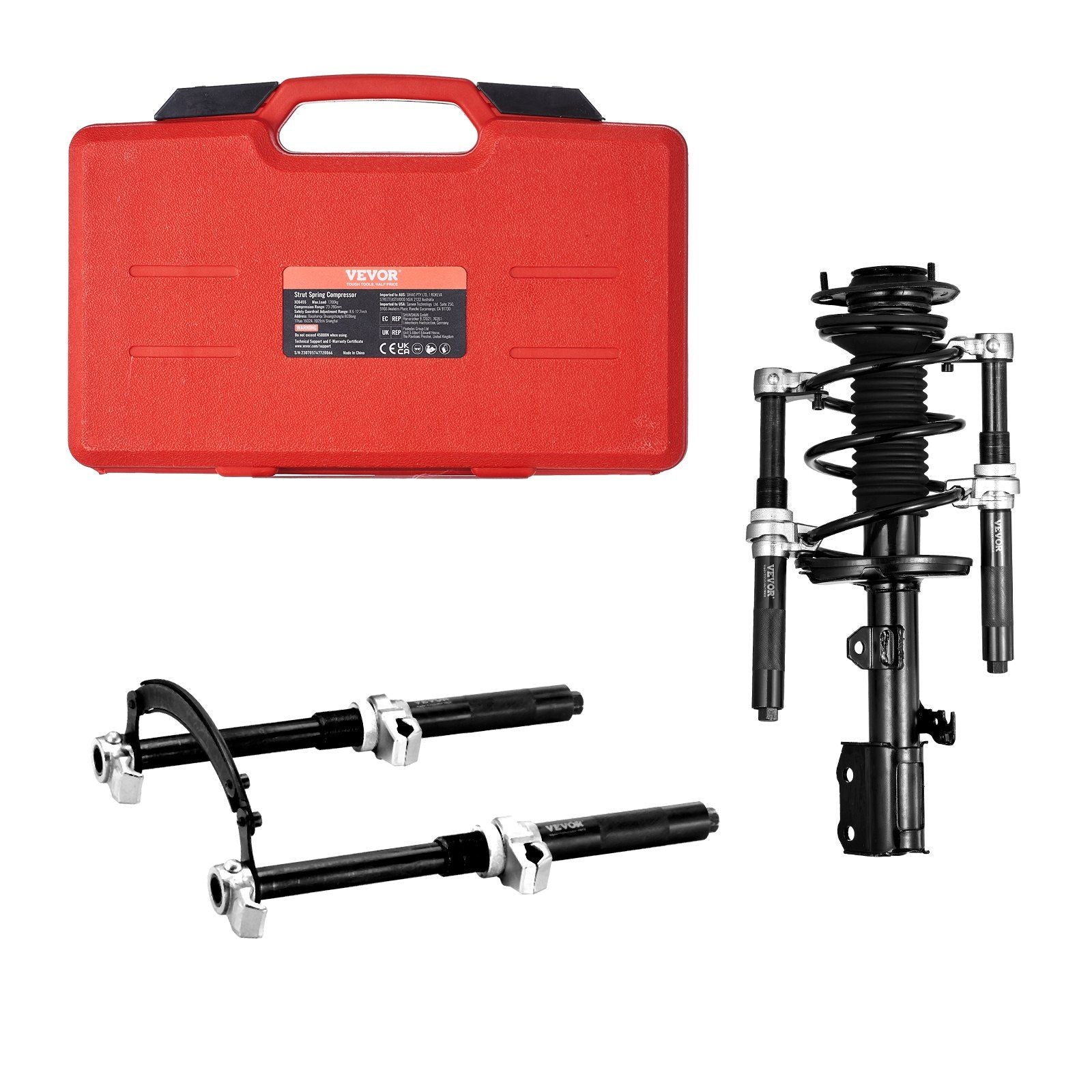 VEVOR Coil Spring Compressor Tool, 2 pcs Heavy Duty Macpherson Strut Spring Compressor Set, 2646 lbs Strut Spring Compressor wit