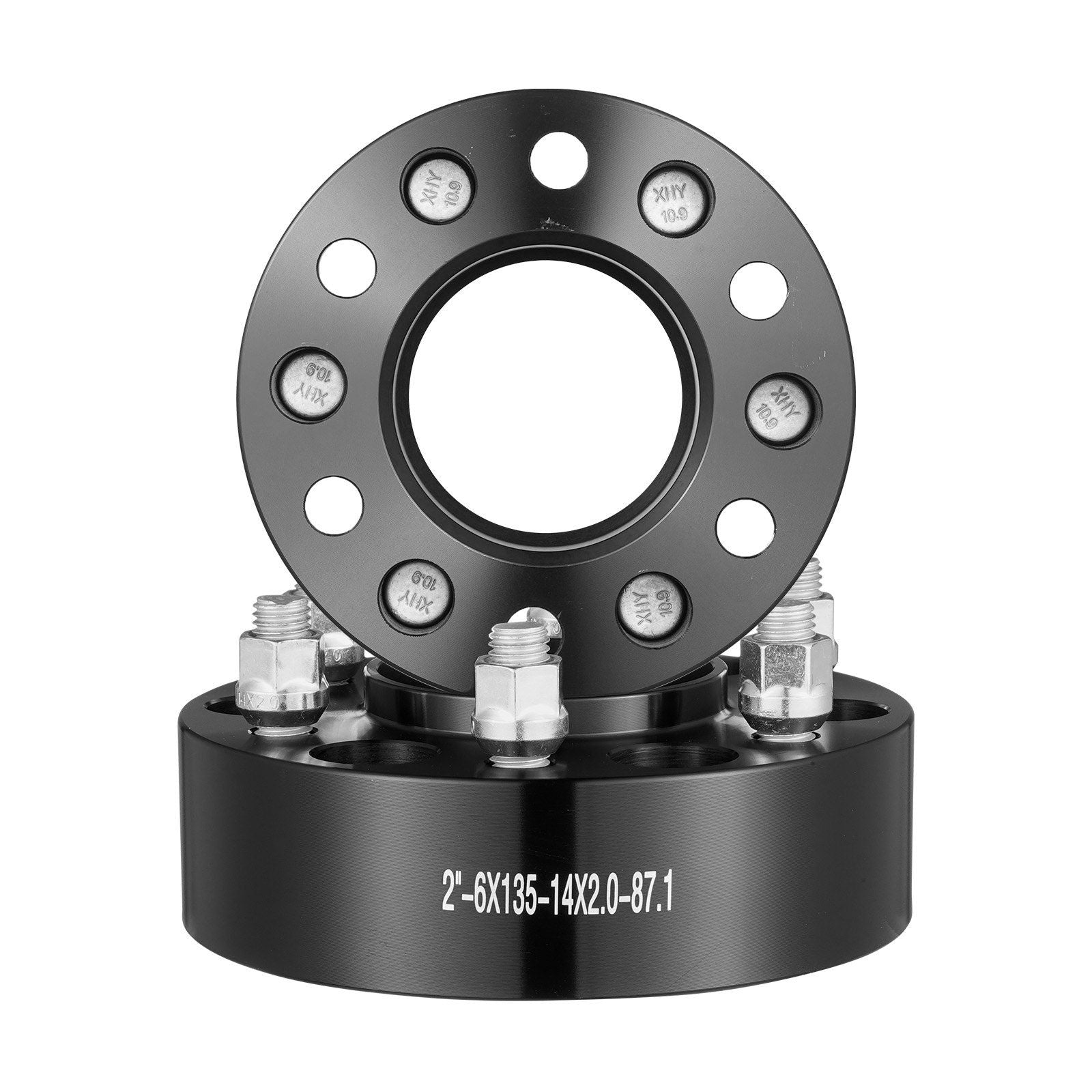 VEVOR 2'' 6''x5.3'' Wheel Spacers Wheel Adapters 6 Lug Forged Spacer 4 PCS Black