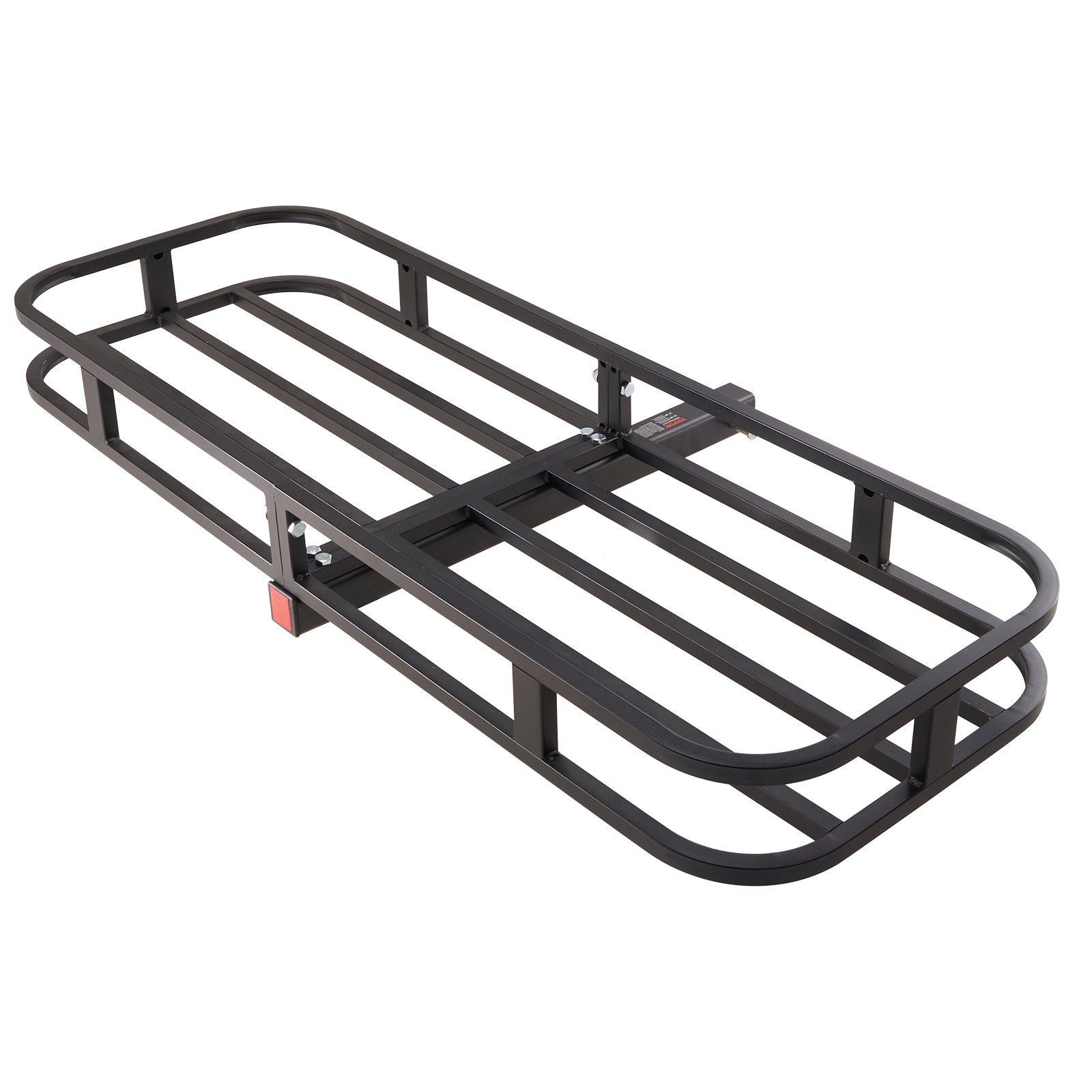 VEVOR Hitch Cargo Carrier, 53 x 19 x 5 in Trailer Hitch Mounted Steel Carrier Basket, 500lb Loading Luggage Carrier Rack with St
