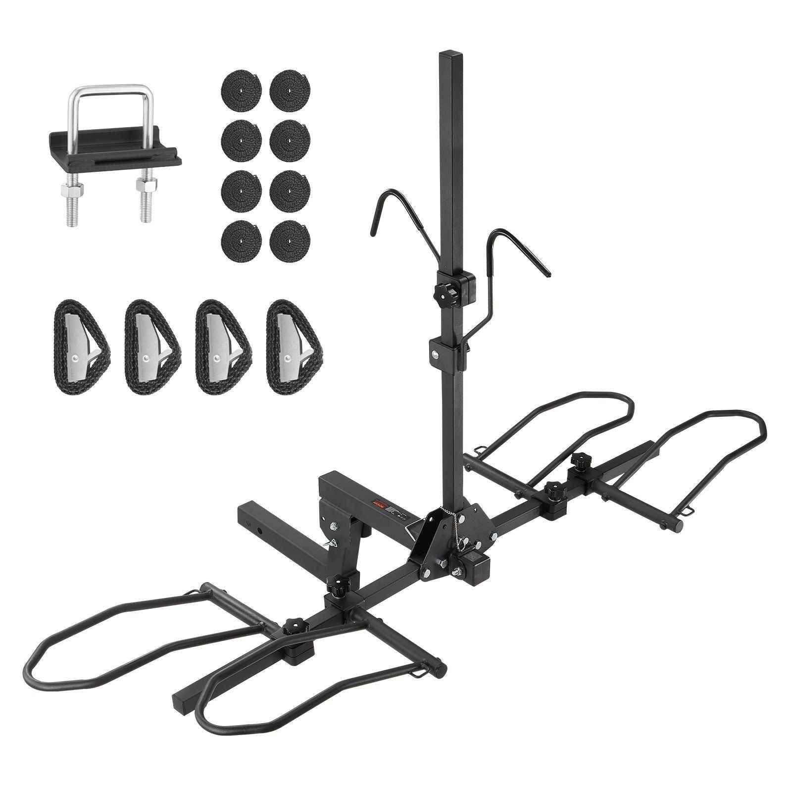 VEVOR Hitch Mount Bike Rack, 2-Bike Platform Style, 160 LBS Max Capacity Bike Rack Hitch for 2-inch Receiver, Titling and Foldin