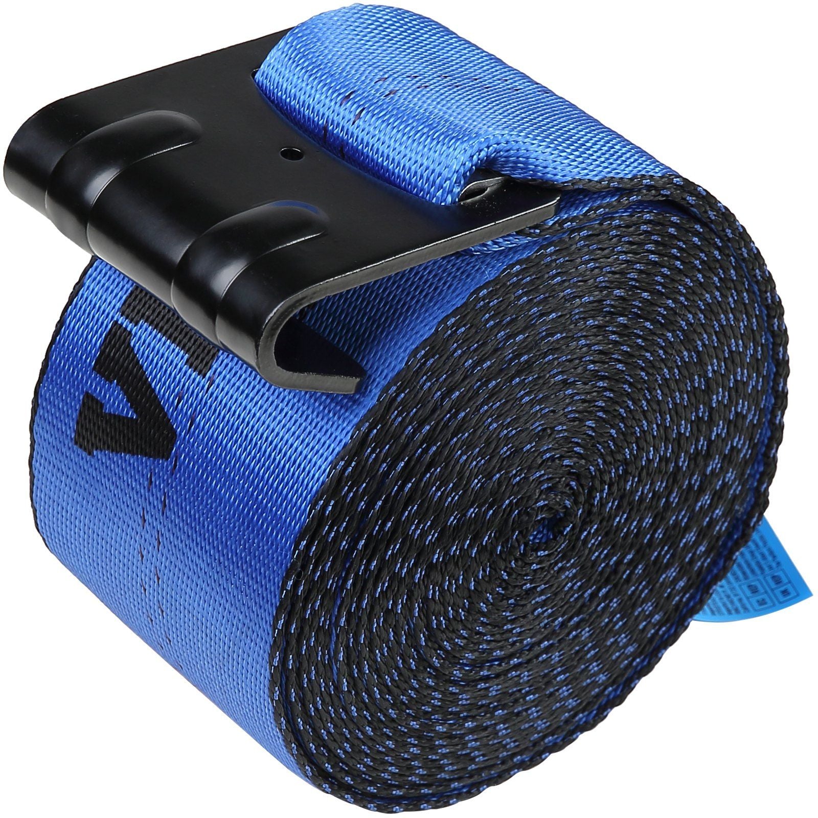 Vevor Winch Straps, 4'' X 30', 6000 Lbs Load Capacity, 18000 Lbs Breaking Strength, Truck Straps With Flat Hook, Flatbed Tie Dow
