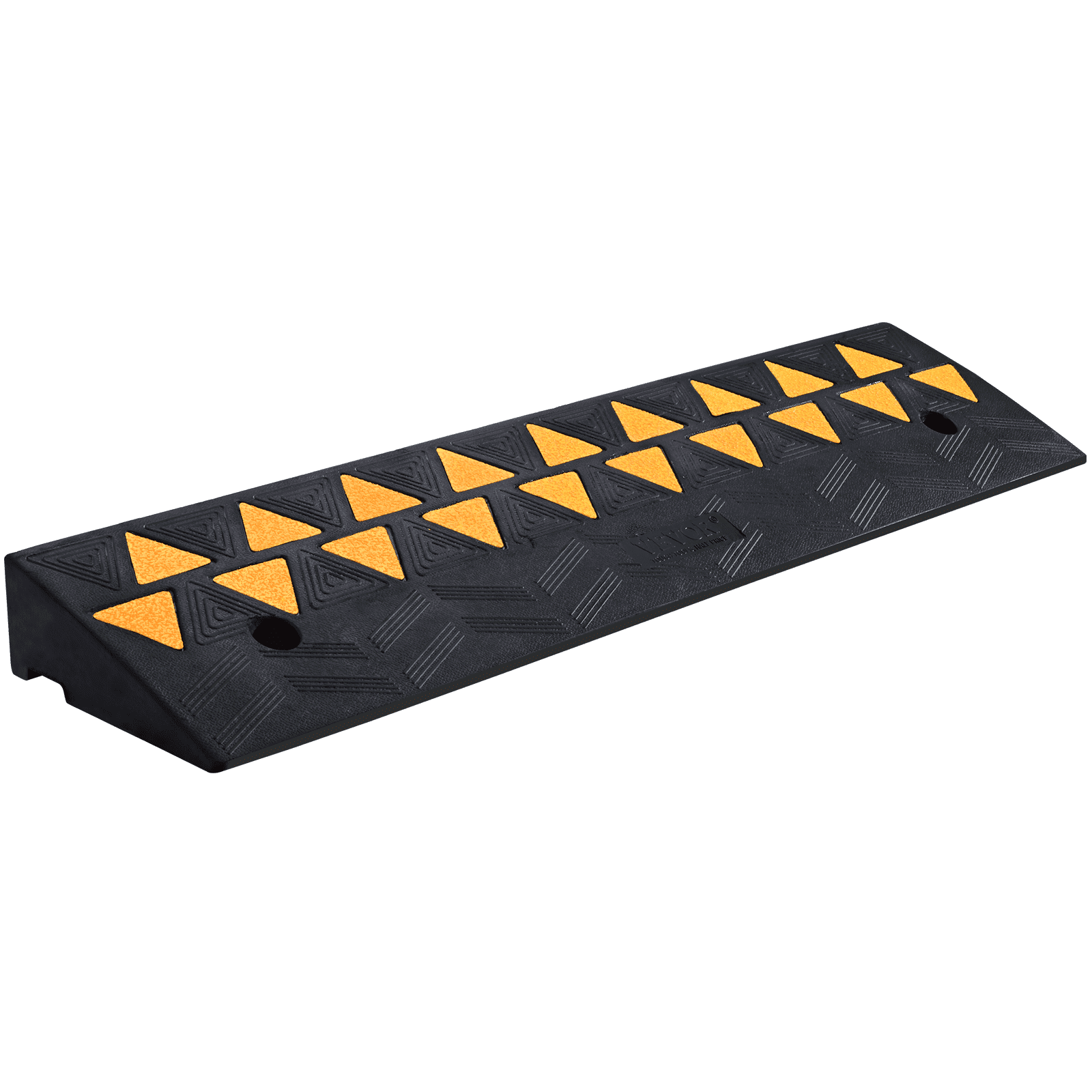 VEVOR Rubber Curb Ramp 3.7'' Rise Height Sidewalk Curb Ramp, 10'' Width 39.4'' Length Driveway Ramp for Curb, 15T Heavy Duty Rub